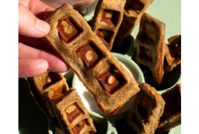 Apple Blueberry Waffles