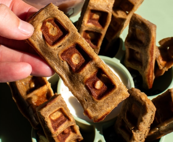 Apple Blueberry Waffles