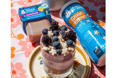 Banana Blackberry Blueberry Smoothie For Mom