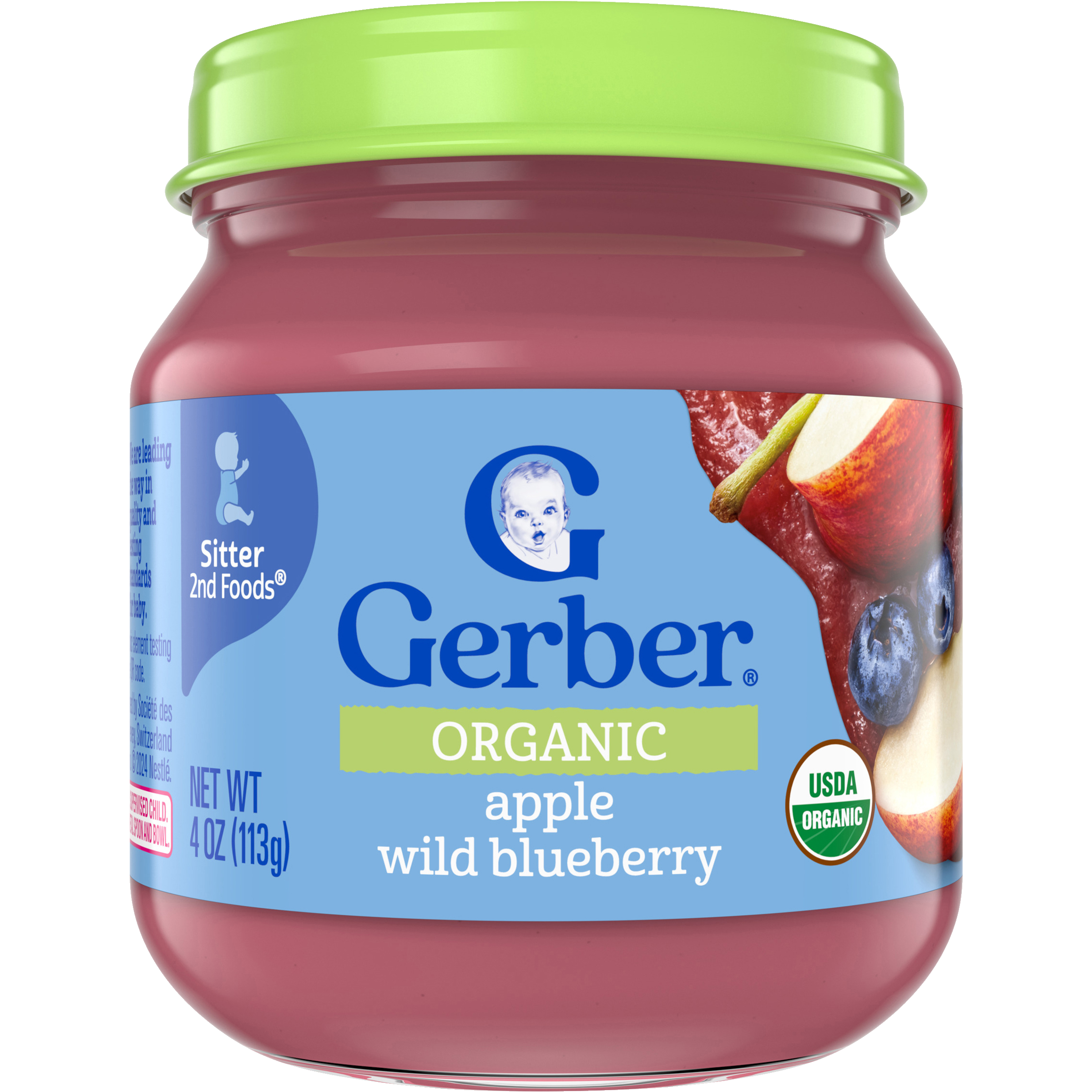 Gerber Organic Apple Wild Blueberry