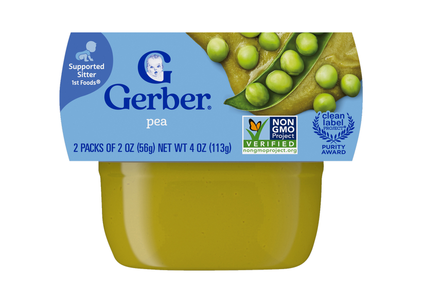 1st Foods Natural Pea Puree for Babies Gerber - Main Image