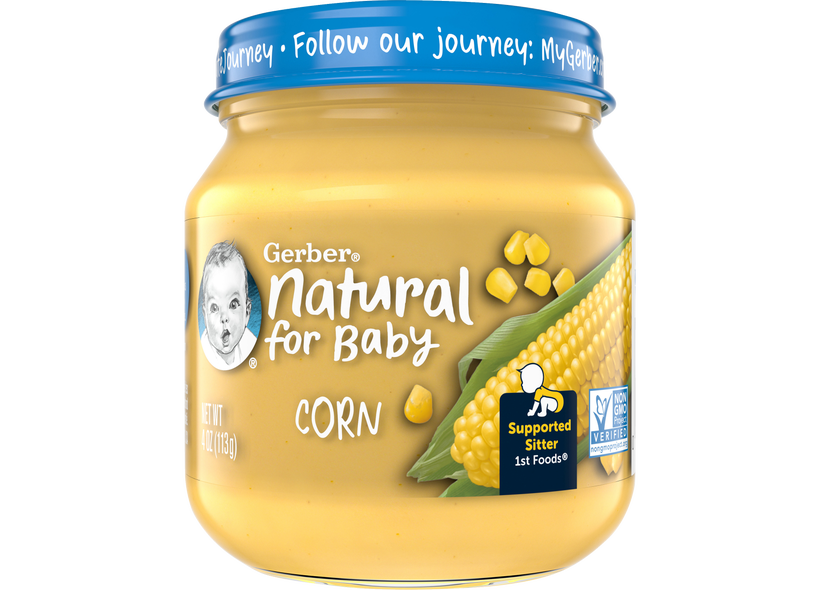 Gerber® Natural 1st Foods Corn Baby Food Jars Gerber