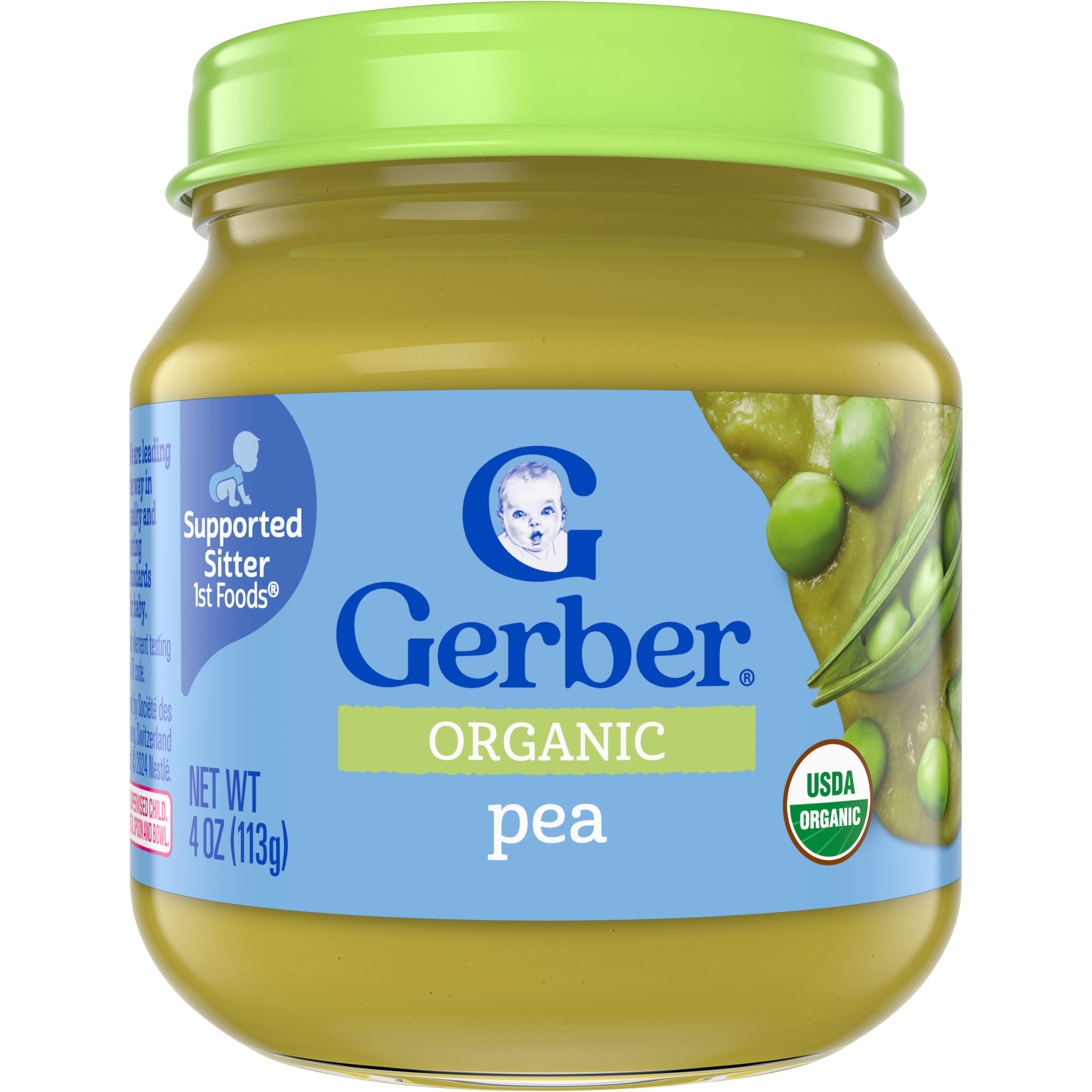 Shop Gerber Organic 1st Foods Peas Gerber - Main Image