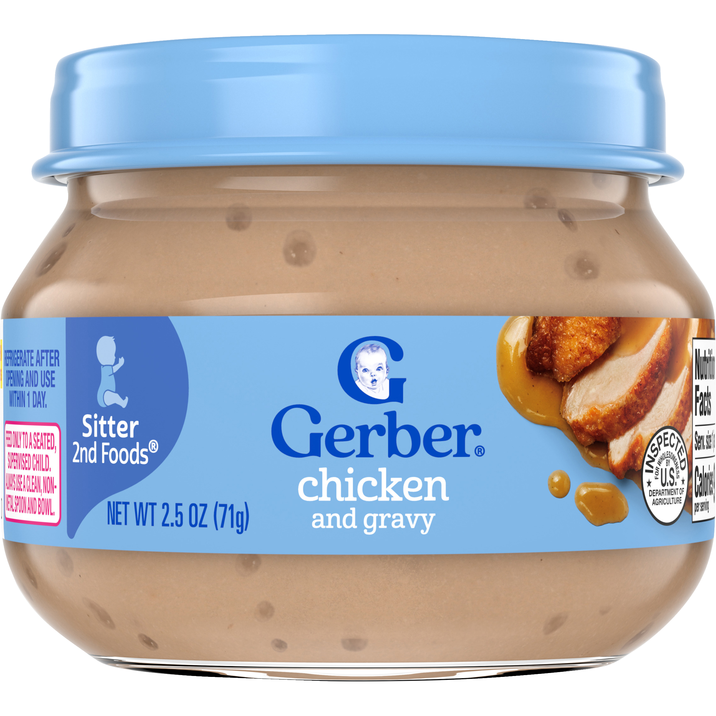 Chicken and Gravy Dinner Meal Baby Second Food Jar Gerber