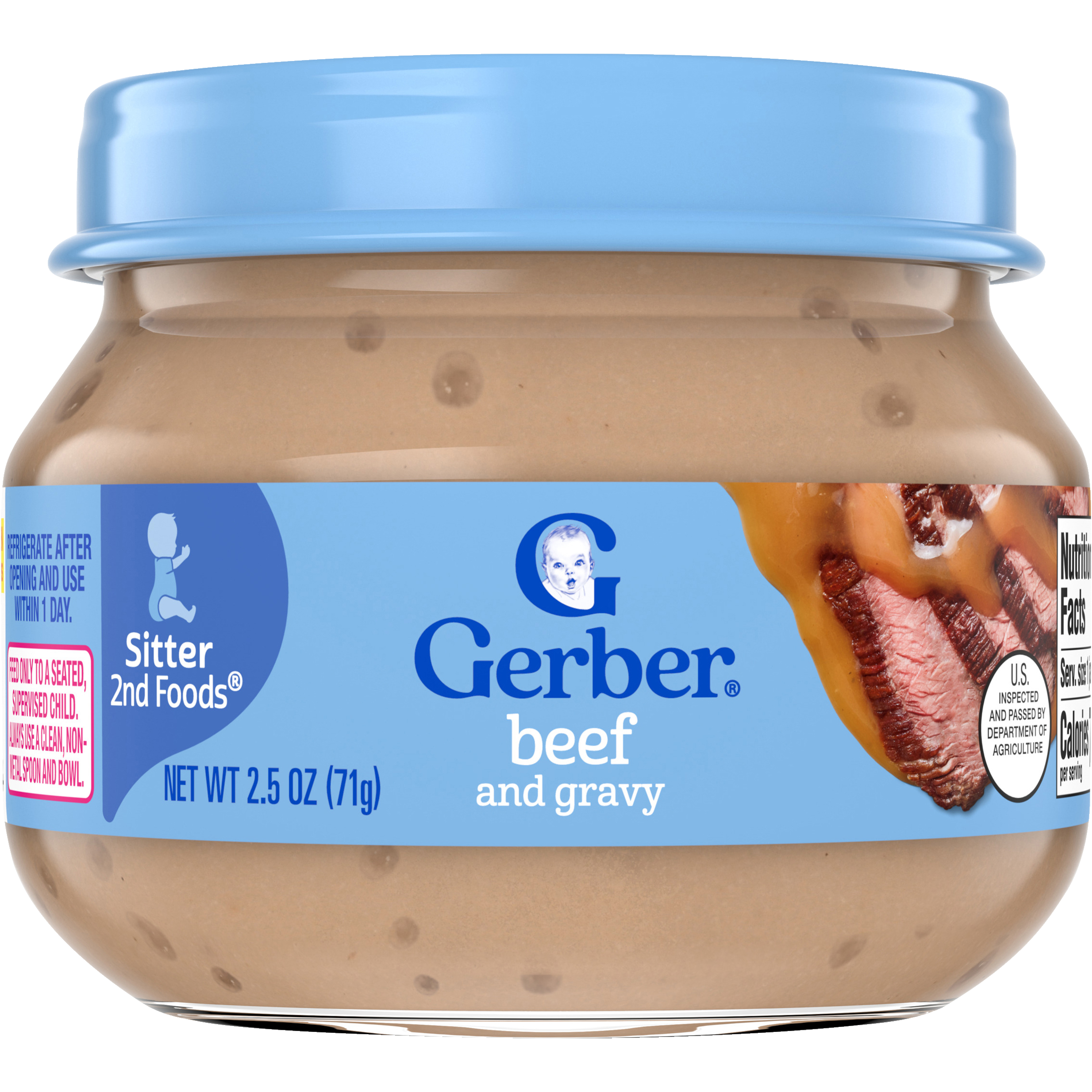 Beef and Gravy Dinner Meal Baby Second Food Jar Gerber