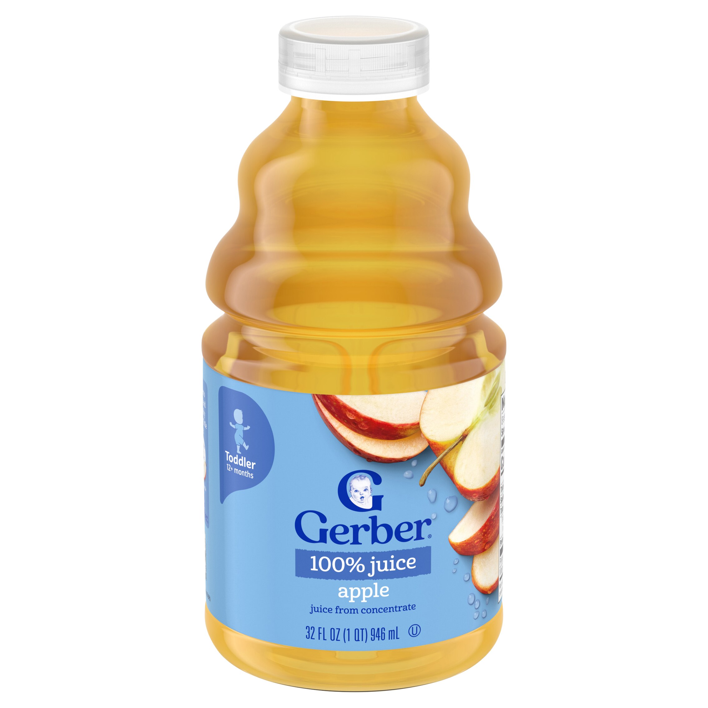 100% Apple Juice for Baby 32 Ounce Bottle Gerber