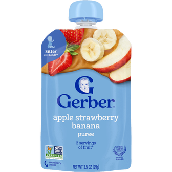 Gerber Apple Strawberry Banana Puree