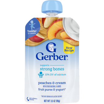 Gerber Peaches & Cream Fruit Puree & Yogurt
