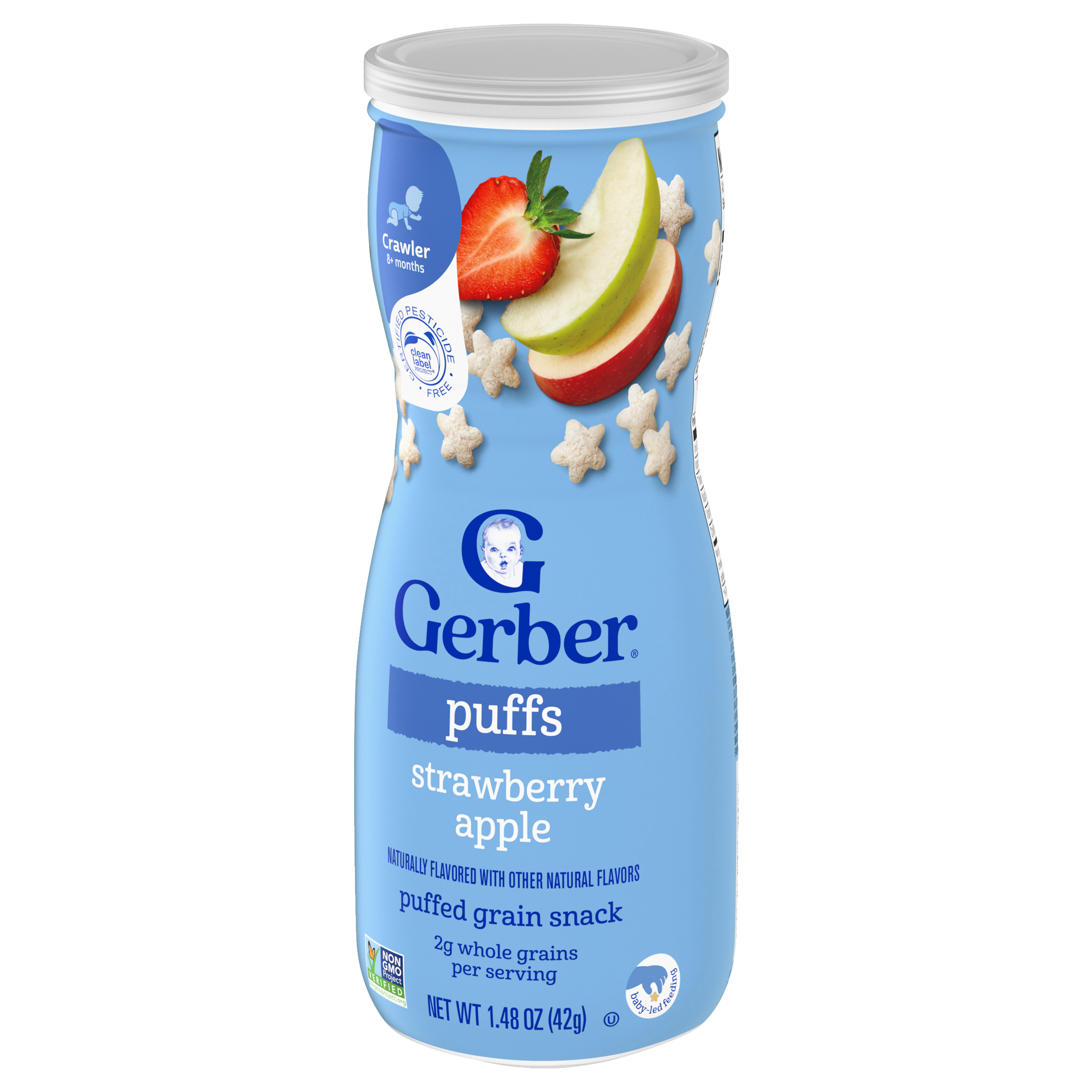 Strawberry Apple Puffs Snacks for Babies Gerber