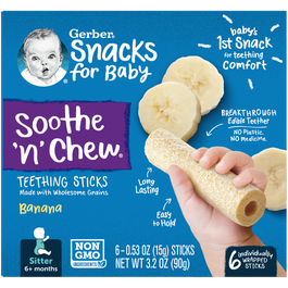 Gerber Soothe N Chew Banana Teething Sticks Gerber