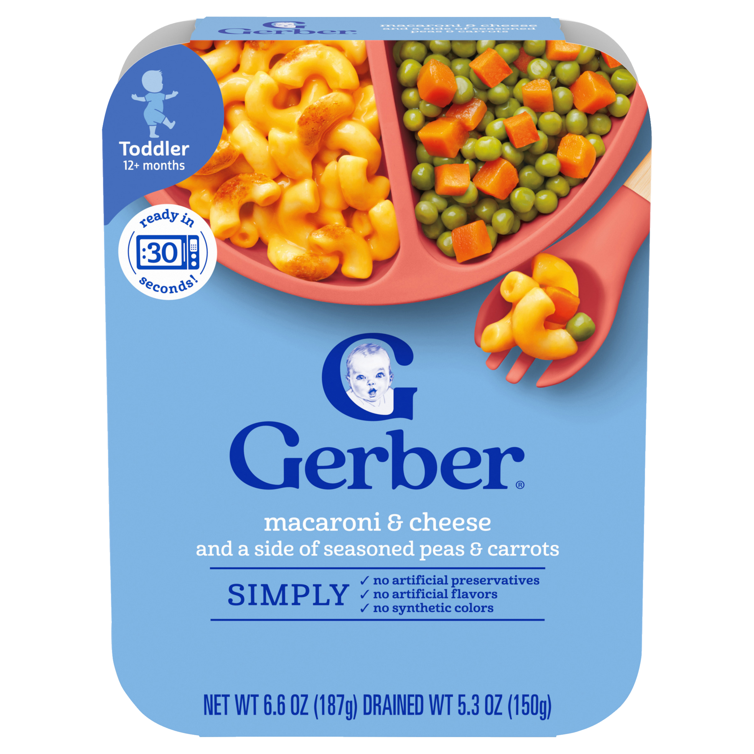 Macaroni & Cheese & A Side of Seasoned Peas & Carrots