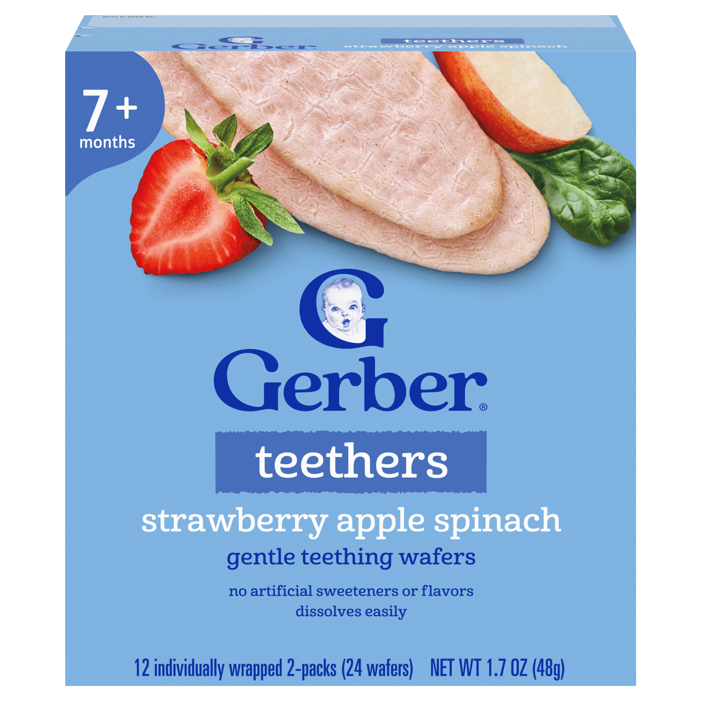 Strawberry Apple Spinach Teethers