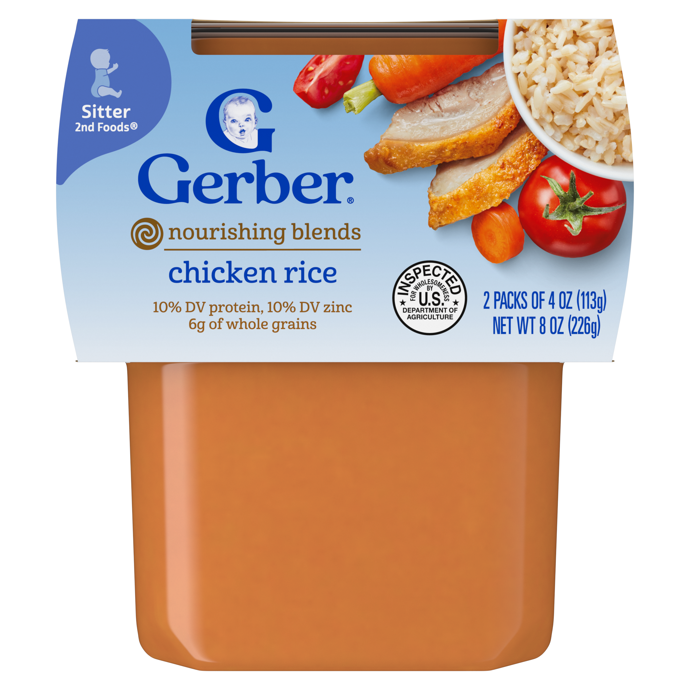 Chicken Rice Dinner Meal Baby Second Food Jar Gerber