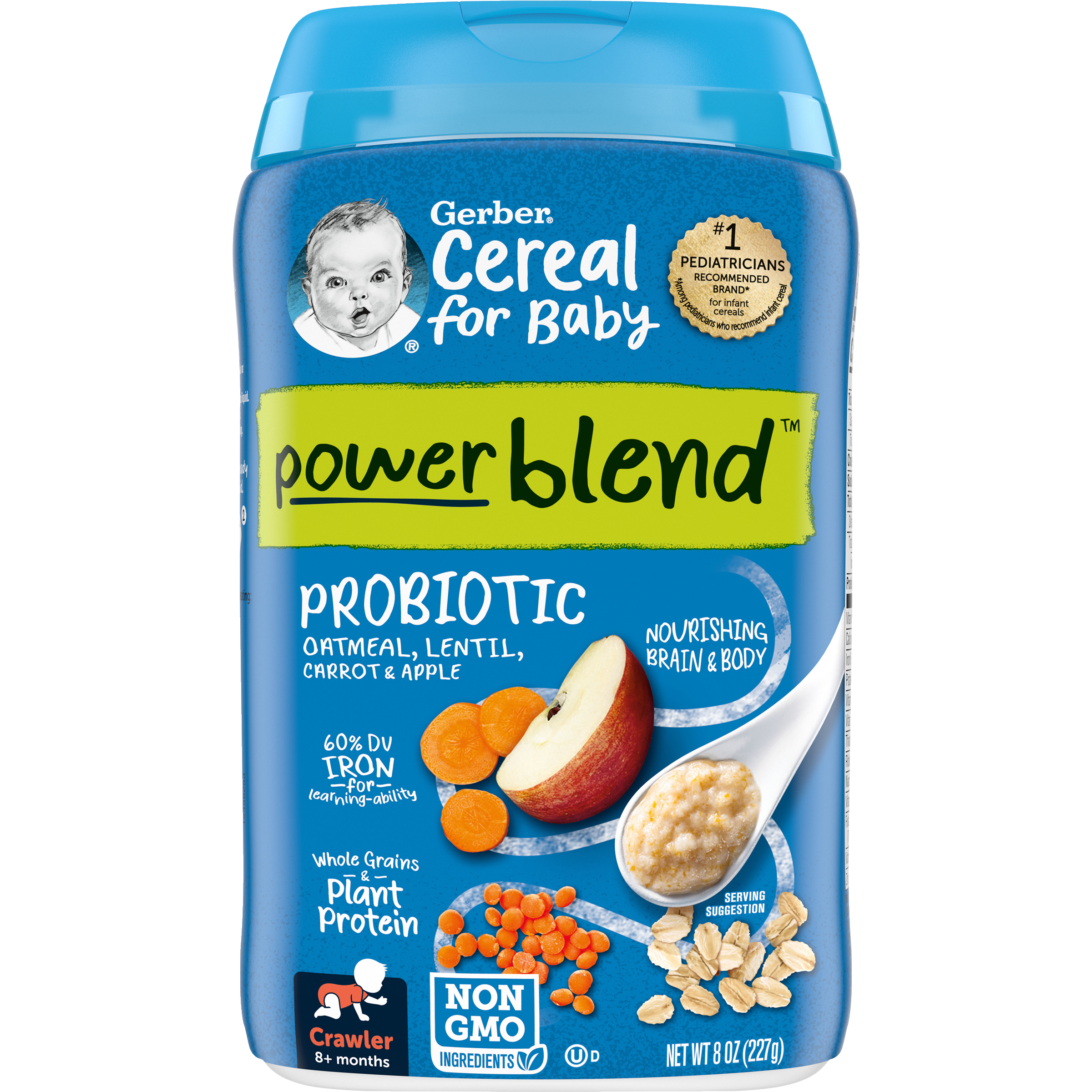 Probiotic Oatmeal, Lentil, Carrots Apples Gerber