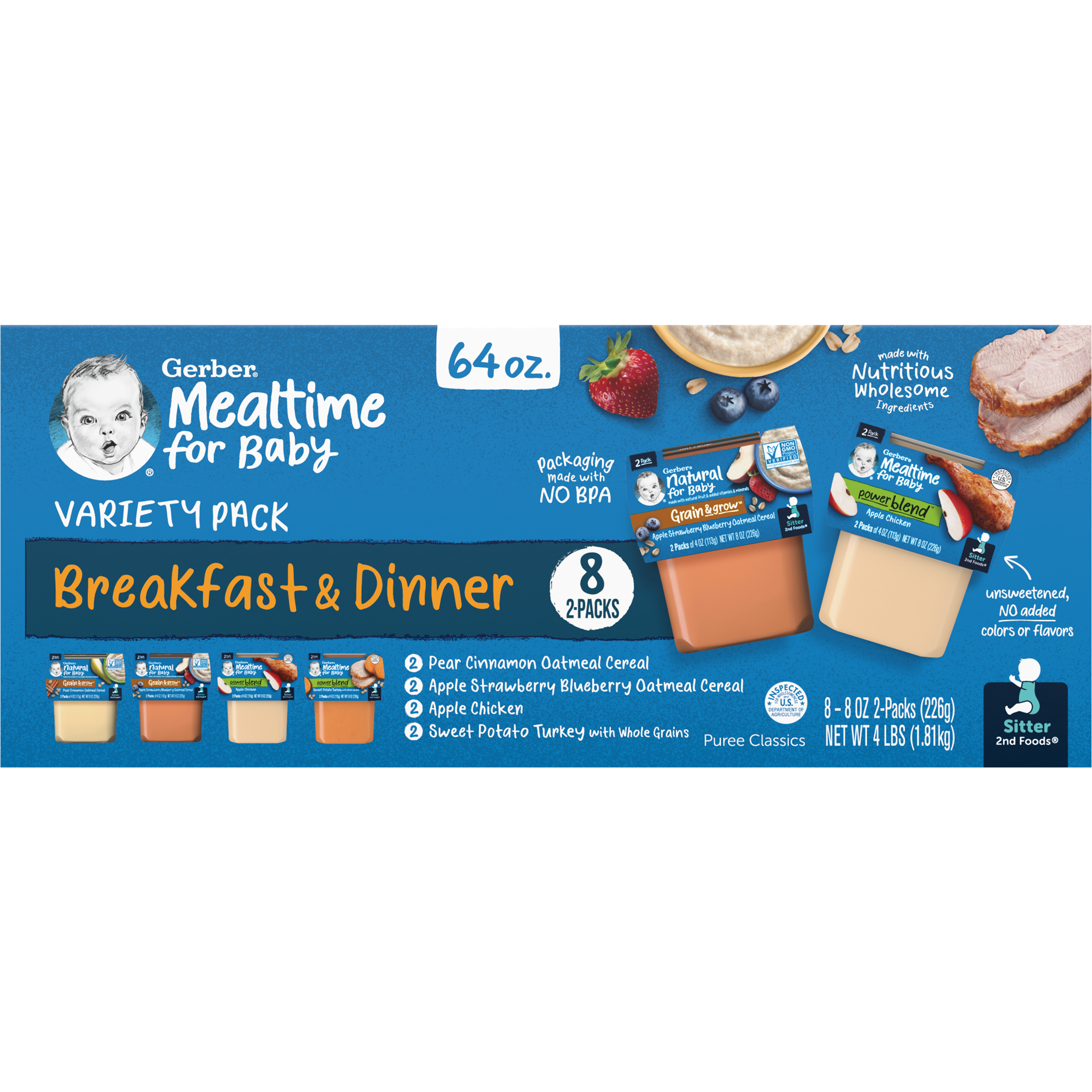 GERBER® 2nd FOODS® Breakfast and Dinner Variety Pack