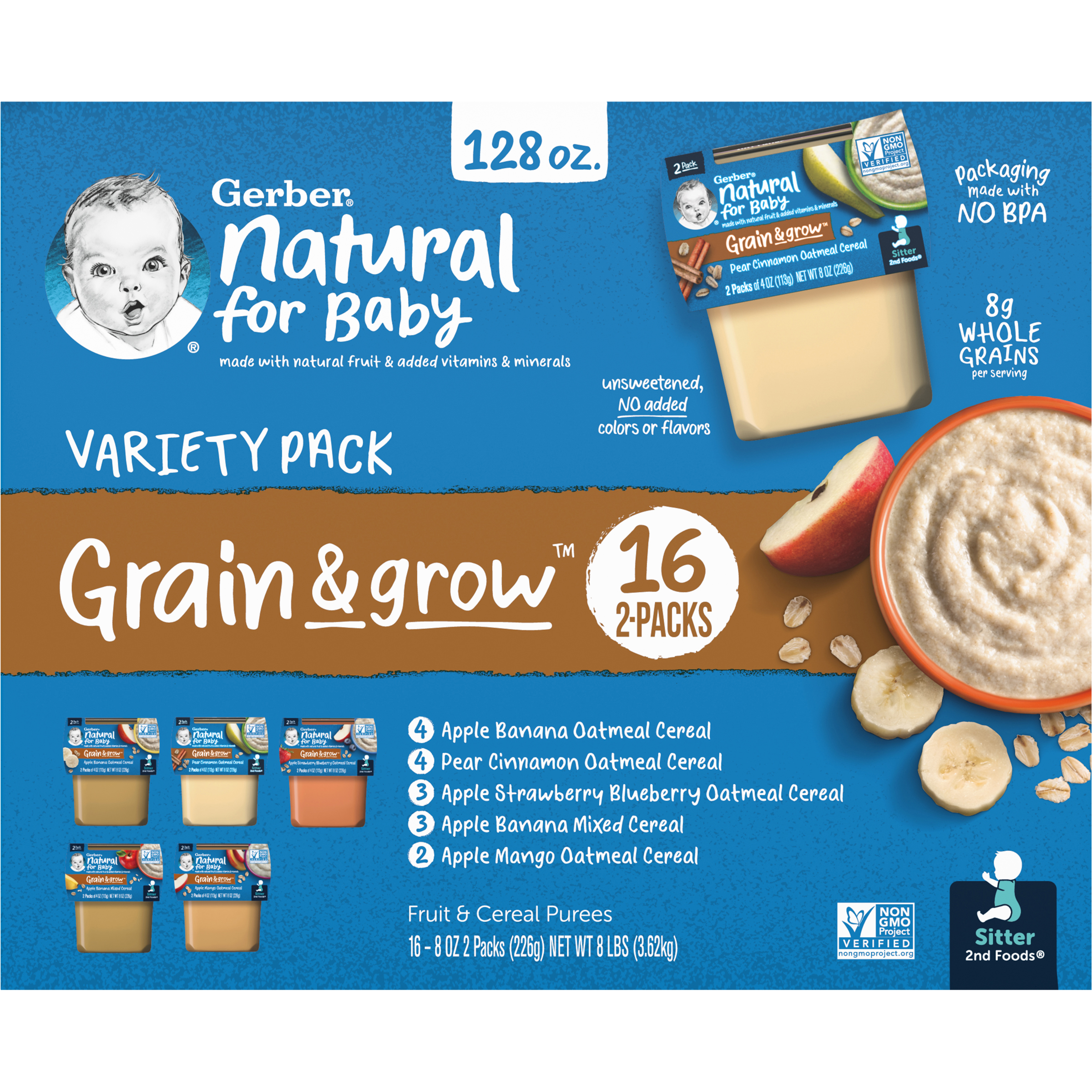 GERBER® Fruit & Cereal Variety Pack
