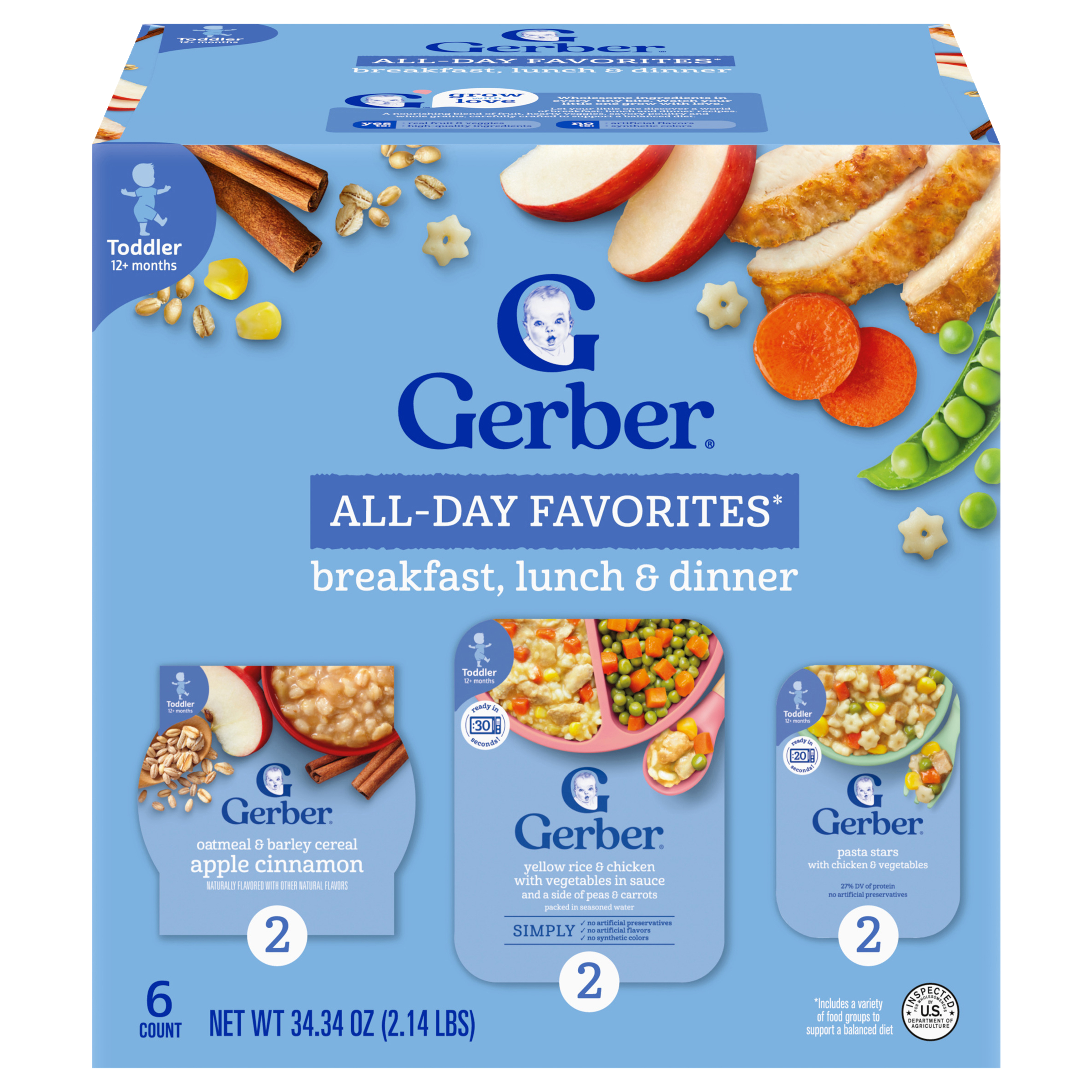 Gerber Meals All Day Favorites 6-ct. Variety Pack