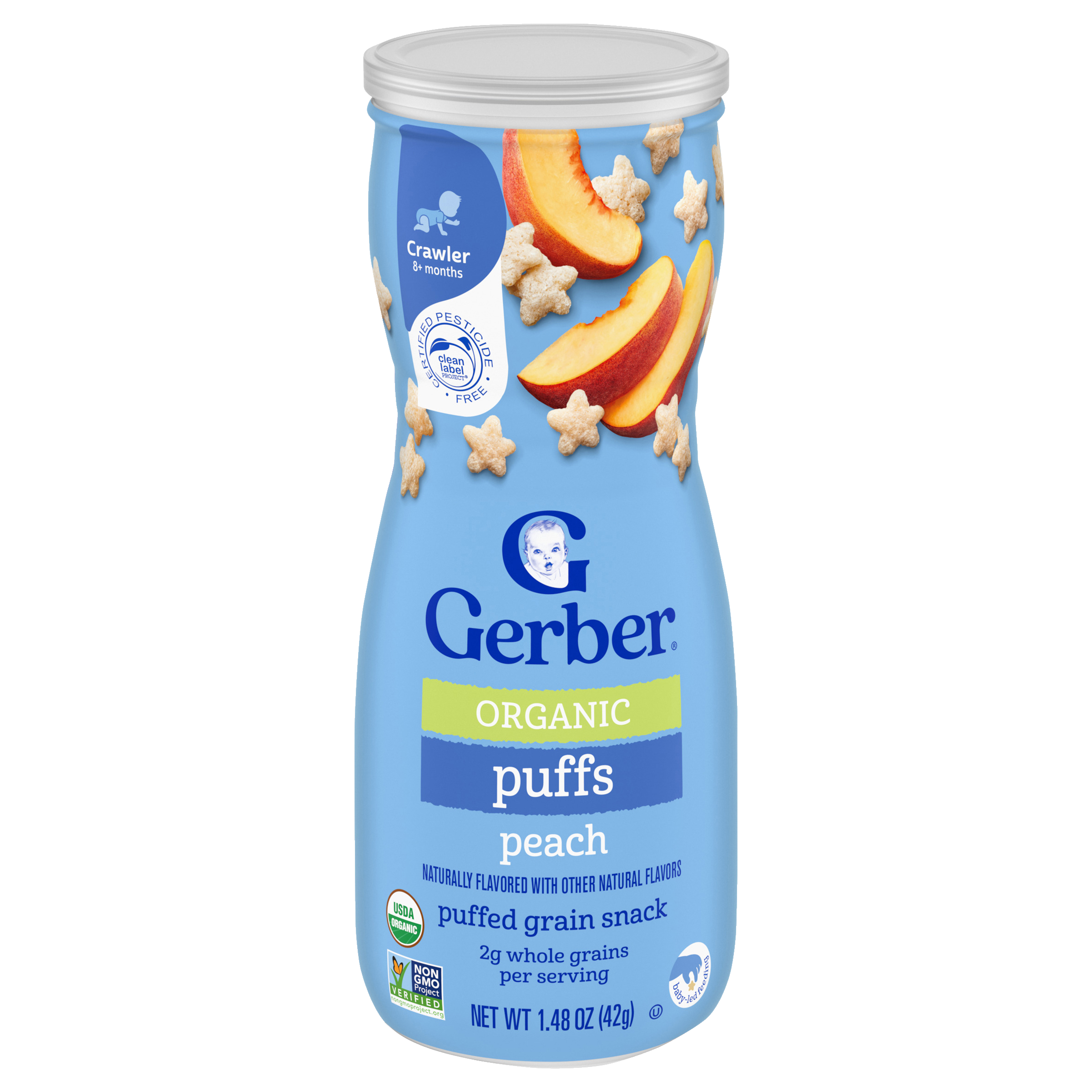Gerber® Organic Peach Puffs