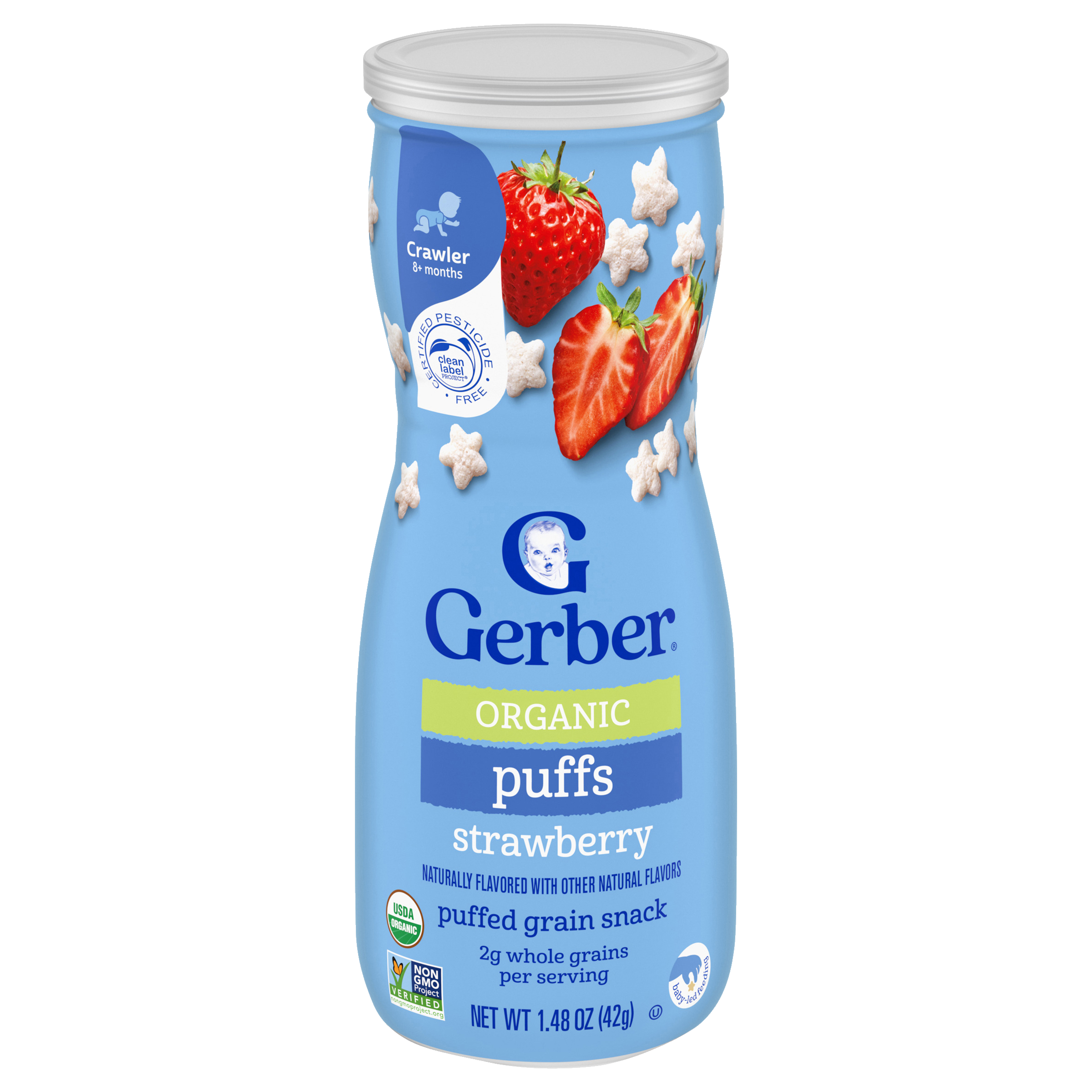 Gerber® Organic Strawberry Blend Puffs