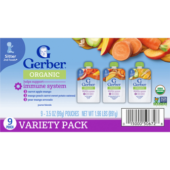Gerber® Organic Wonderfoods Immunity Baby Food Variety Pack