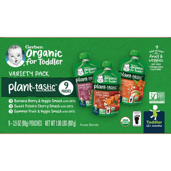 Gerber organic 2nd food fruit deals & veggie pouches value pack