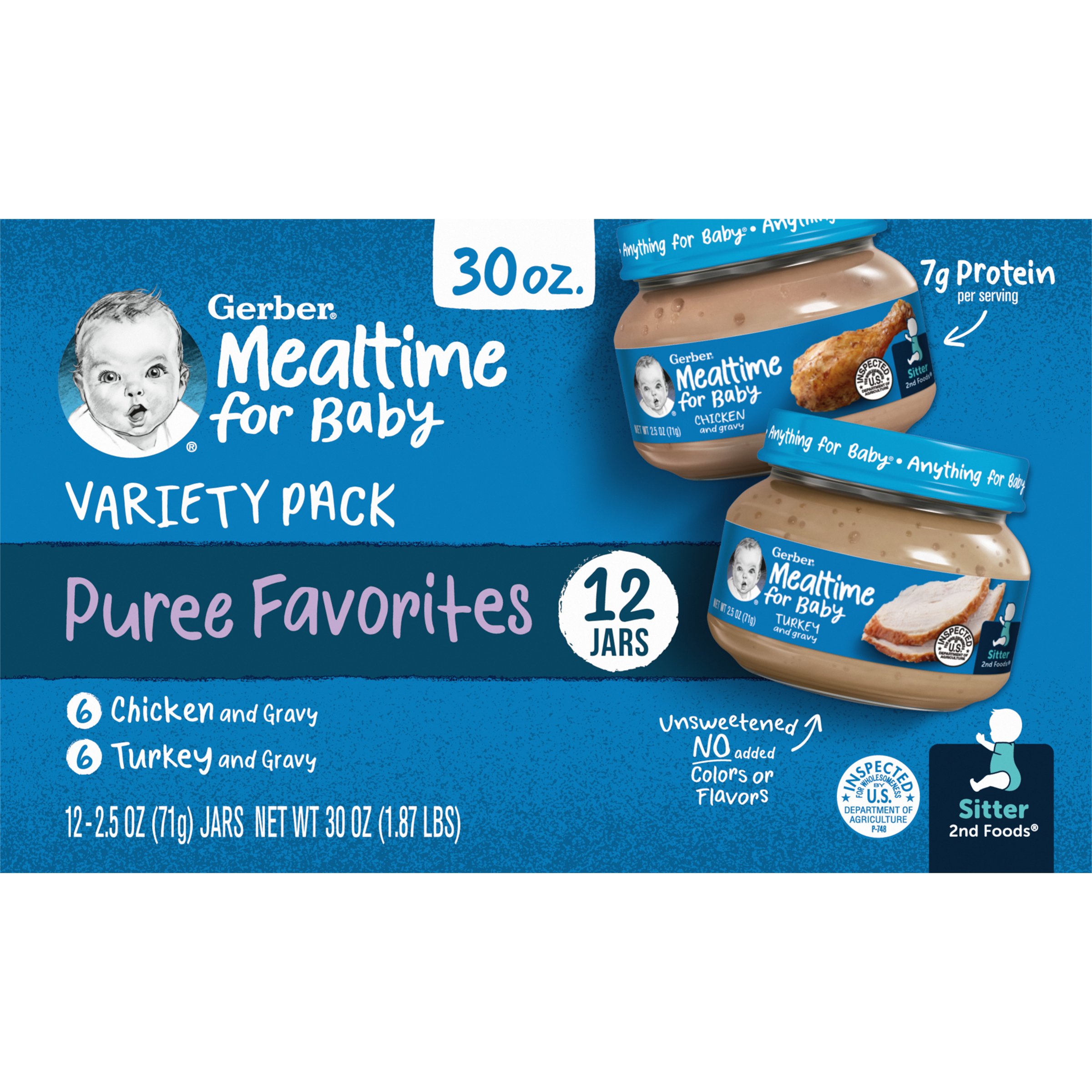 Puree Favorites Variety Pack Chicken and Gravy & Turkey and Gravy