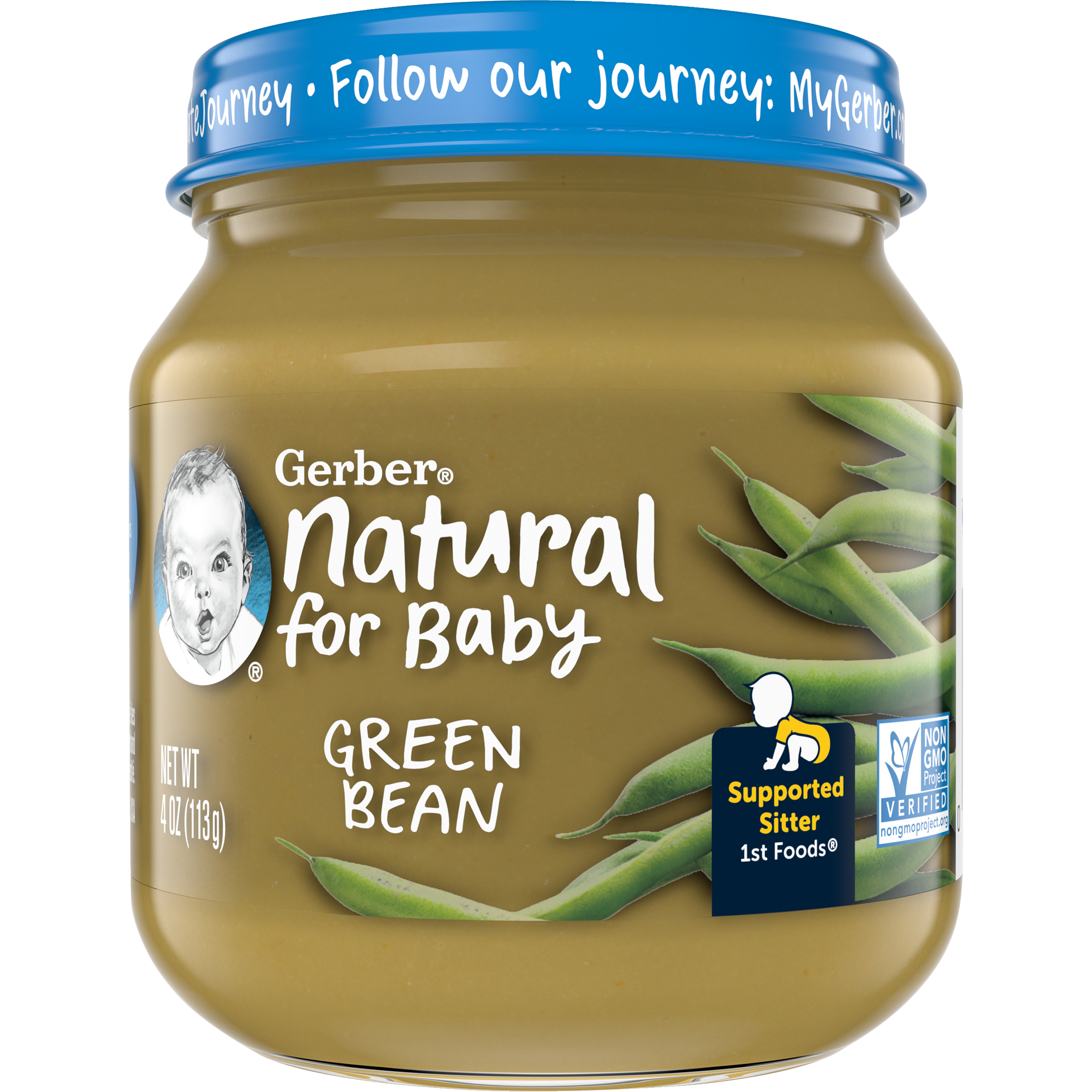 1st Foods Natural Green Beans Baby Food Gerber