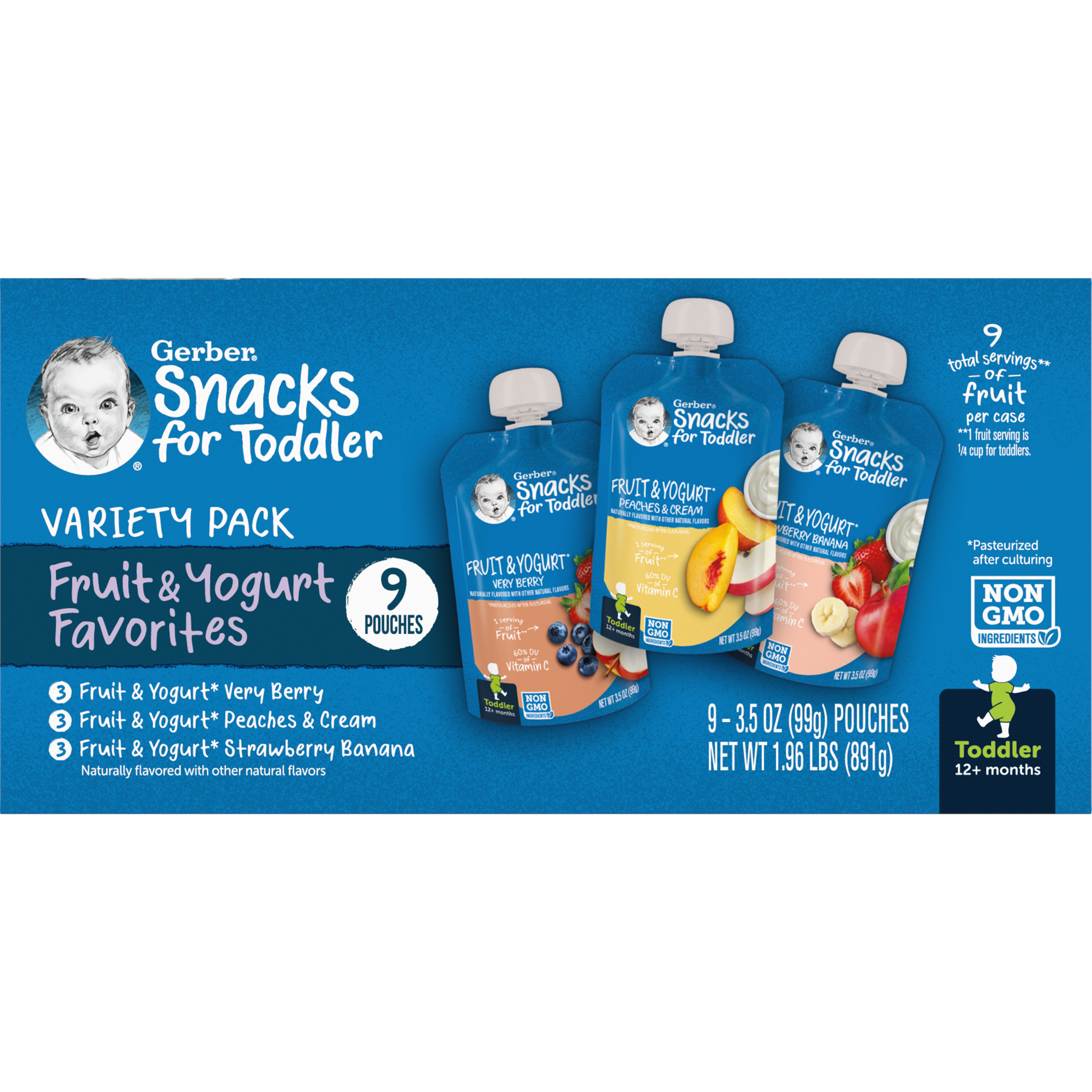 Fruit and Yogurt Toddler Food Variety Pack Gerber