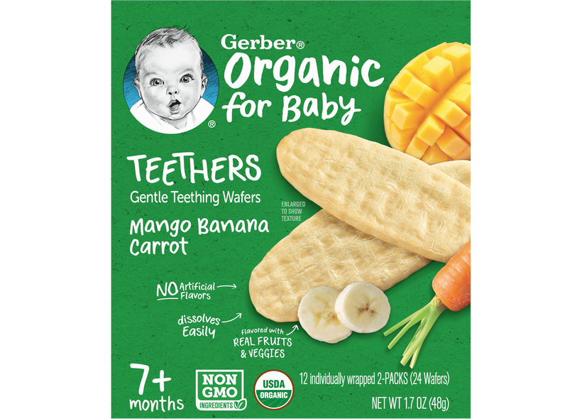 Organic Mango Banana Carrot Teethers Gerber