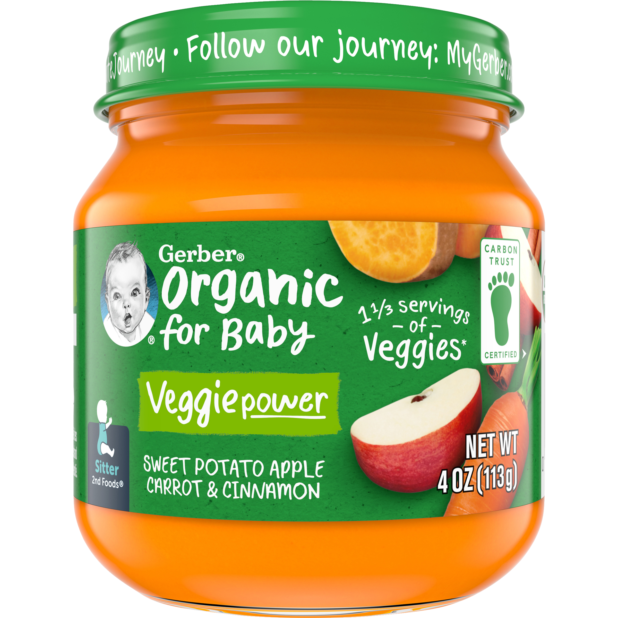 Gerber Organic Sweet Potato Apple Carrot Cinnamon