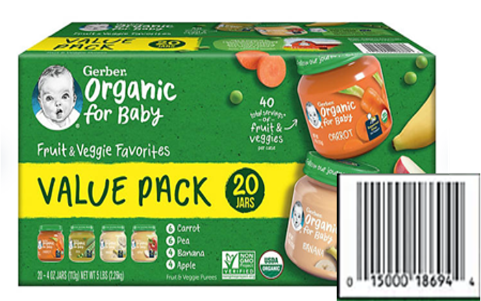 GERBER® 2nd FOODS® Organic Fruit & Veggie Favorites Value Pack