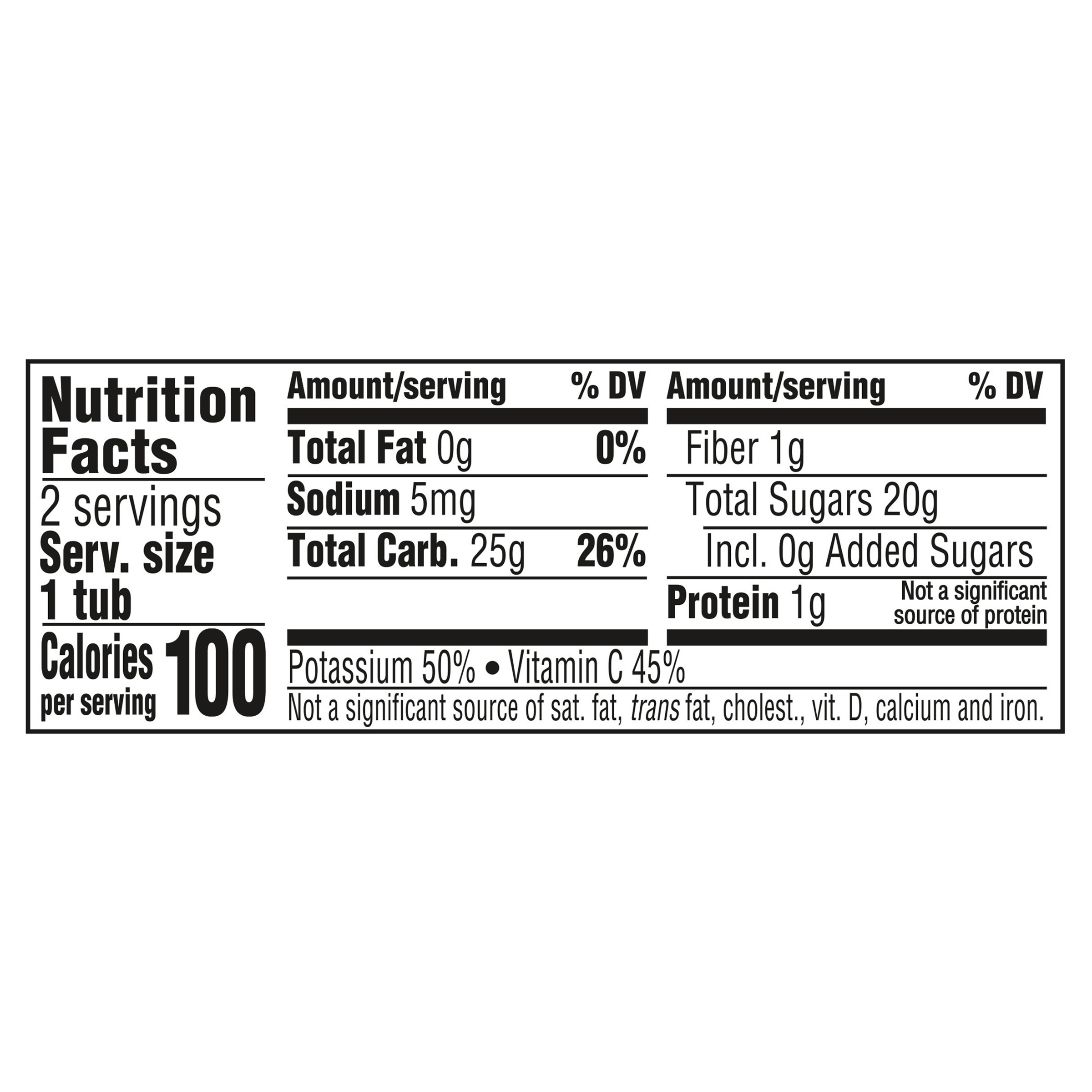 Nutrition Facts Banana