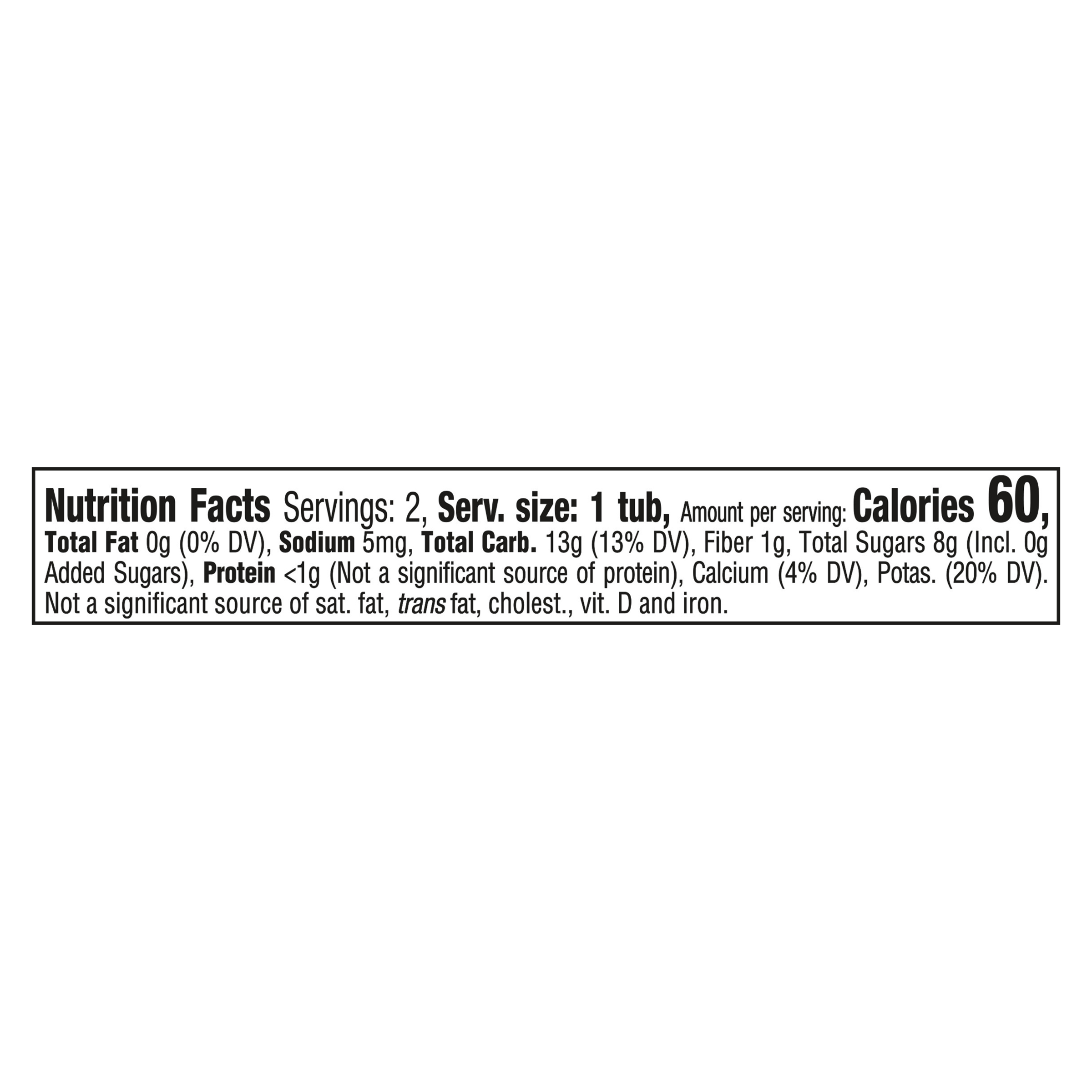 Nutrition Facts Prune