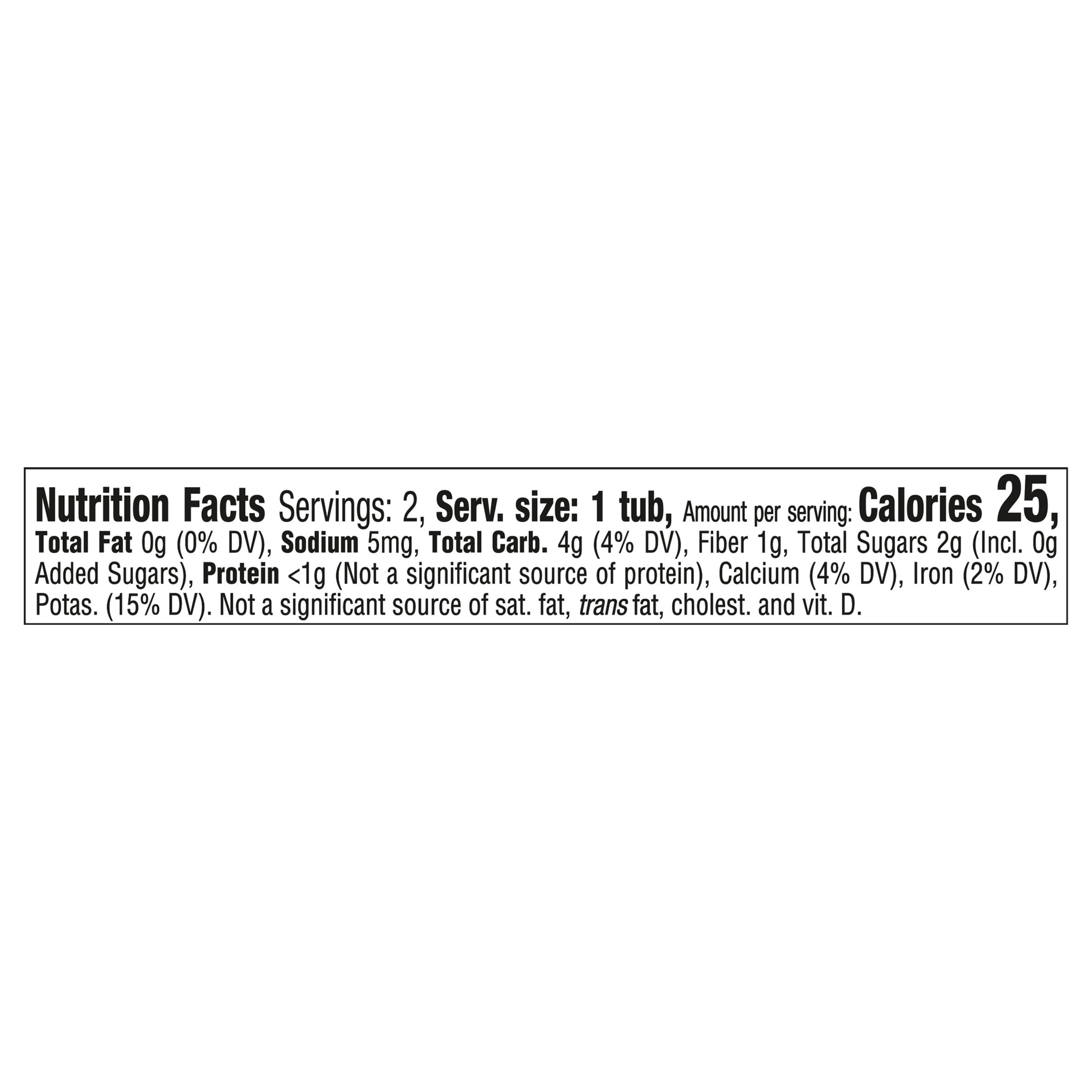 Nutrition Facts Green Bean