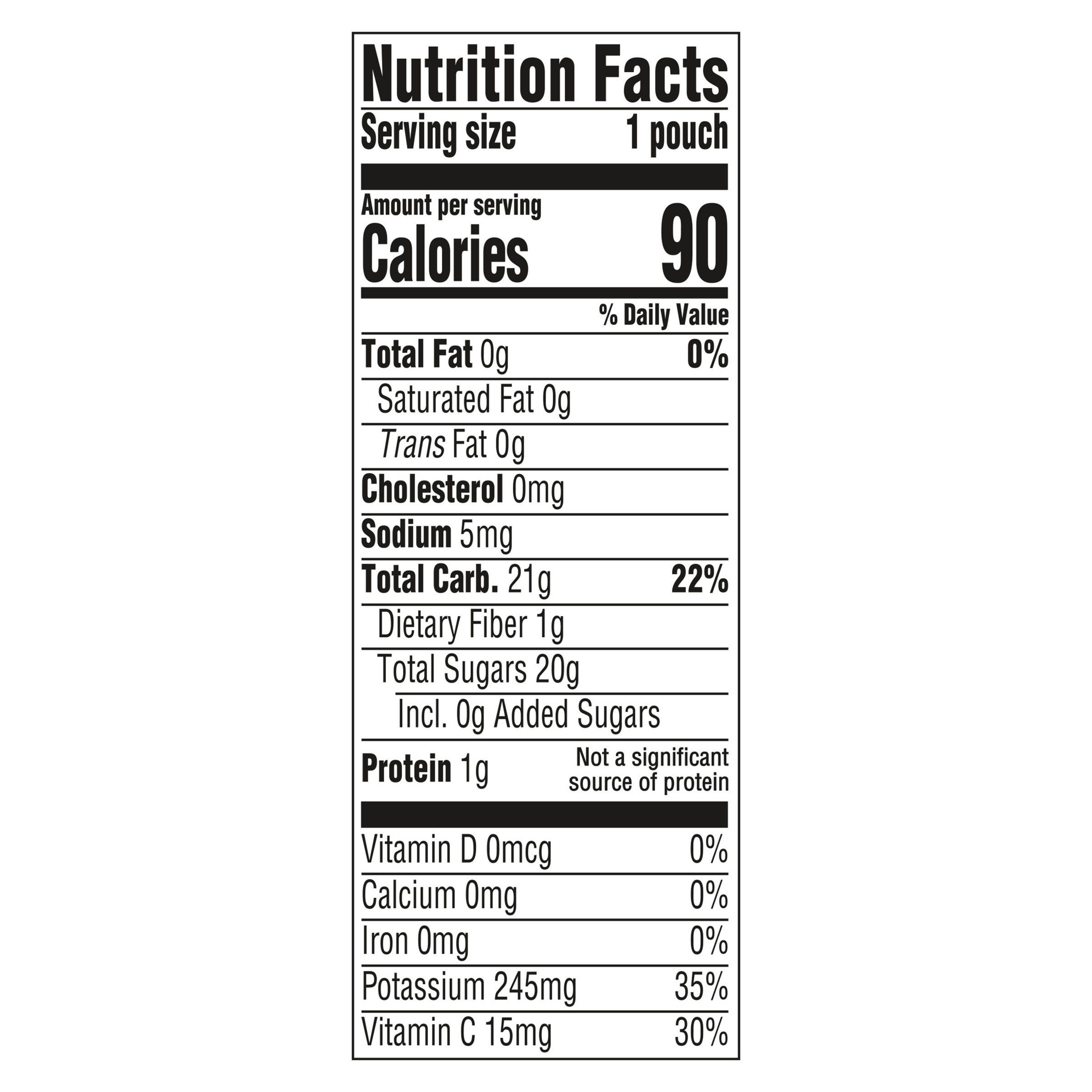 Nutrition Facts Banana