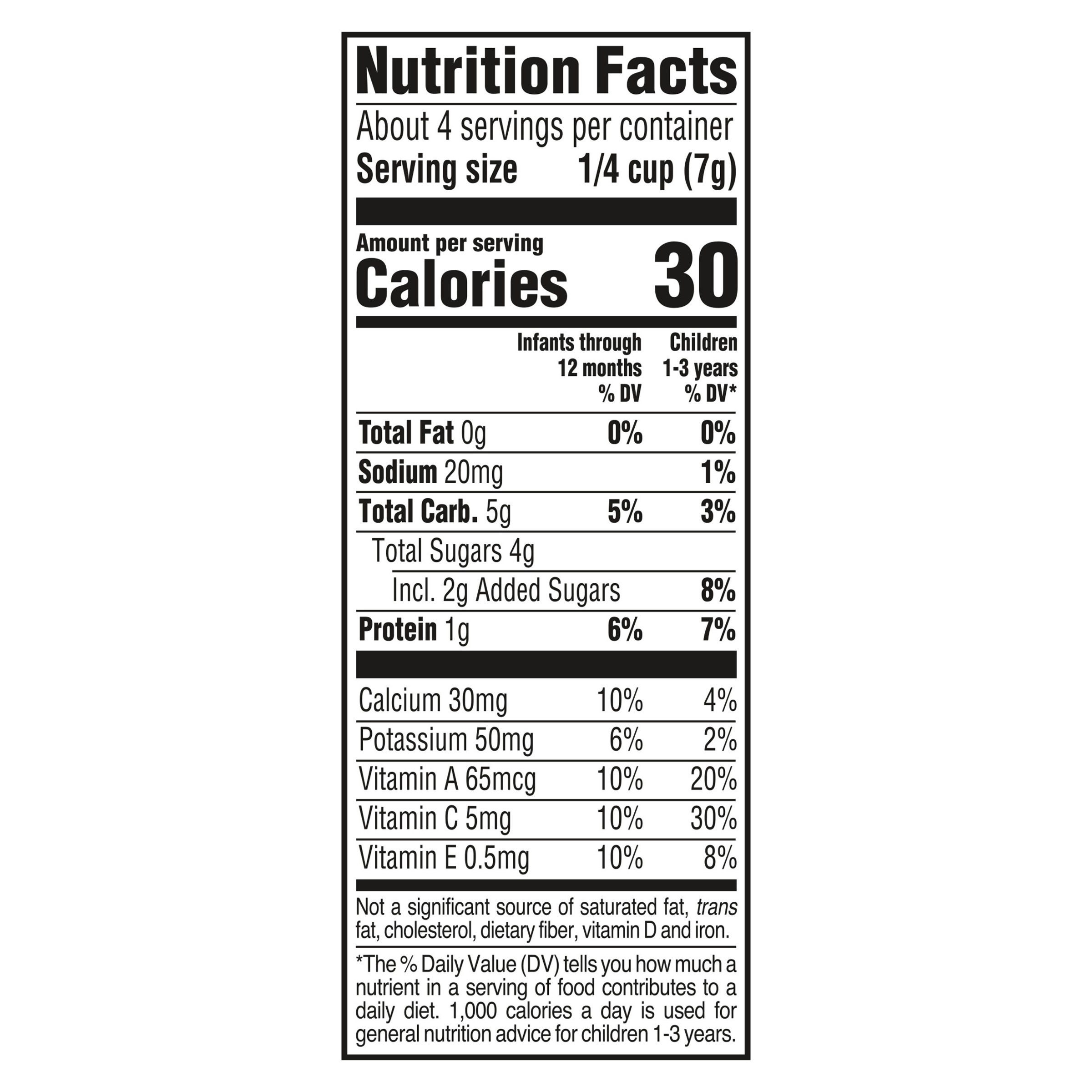 Gerber Strawberry Yogurt Melts Nutrition Facts