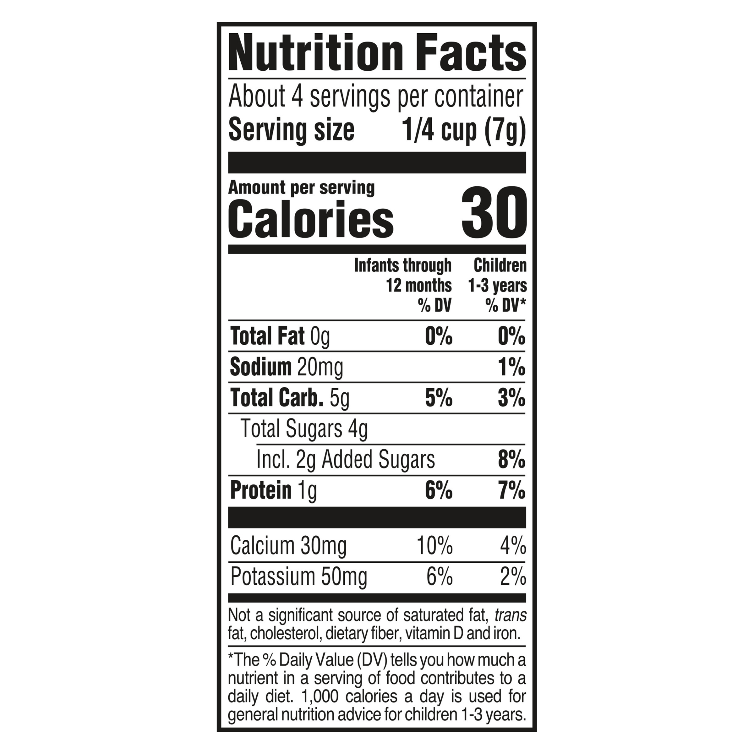 Gerber Peach Yogurt Melts Nutrition Facts